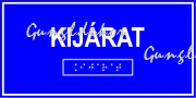 Kijárat feliratú Braille-írással ellátott tábla