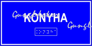 Konyha feliratú Braille-írással ellátott tábla