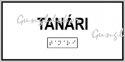 Tanári feliratú Braille-írással ellátott tábla