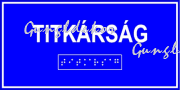 Titkárság feliratú Braille-írással ellátott tábla