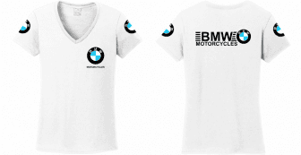 BMW motorcycles feliratú női póló motoros T-shirt fehér