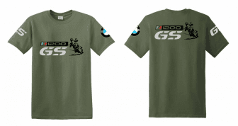 R 1200 GS BMW férfi póló motoros t-shirt színes szürke GS kék-piros R