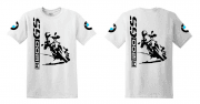 R 1200 GS BMW férfi póló nagy álló motor motoros t-shirt fehér