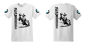 R 1200 GS BMW férfi póló nagy álló motor motoros t-shirt fehér