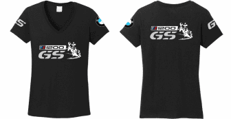 R 1200 GS BMW női póló motoros t-shirt színes szürke GS kék-piros R