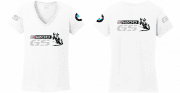 R 1200 GS BMW női póló motoros t-shirt fehér szürke GS kék-piros R