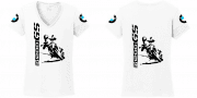 R 1200 GS BMW női póló nagy álló motor motoros t-shirt fehér