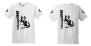 R 1250 GS BMW motoros póló férfi fehér T-shirt nagy álló motorossal