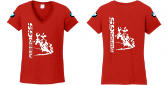 R 1250 GS BMW motoros póló női színes T-shirt nagy álló motorossal