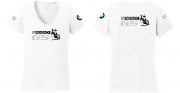 R 1250 GS BMW motoros póló női fehér T-shirt ezüst GS kék-piros R