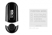 Colop Stamp Q25 komplett zsebbélyegző (gumival együtt) 25x25mm-es lenyomattal