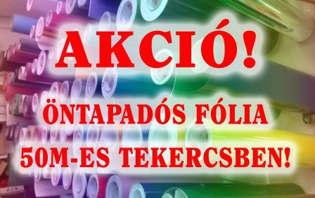 AKCIÓ! 50cm széles öntapadós fólia tekercsben