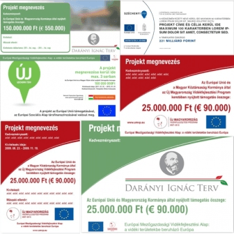 EU-s Projekt Táblák