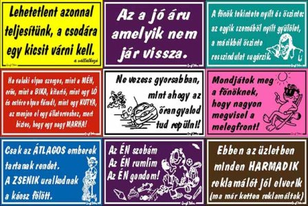 Humoros, vicces táblák matricák