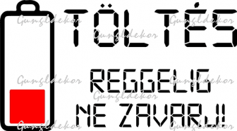 Töltés reggelig ne zavarj! falmatrica faltetoválás többféle színben applikáló fóliával ellátva