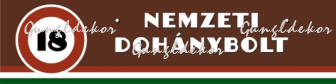 Nemzeti dohányboltos széles hírdető tábla matrica