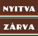 Nemzeti dohányboltos nyitva - zárva 2 oldalas forgatható tábla, barna alapon