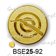 Érembetét íjászat íjpuska céllövészet BSE25-92 25mm arany