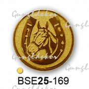 Érembetét ló lovas BSE25-169 25mm arany