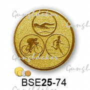 Érembetét triatlon BSE25-74 25mm arany, ezüst, bronz