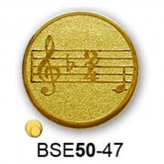 Érembetét zene kotta ének hangjegy BSE50-47 50mm arany
