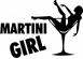 Martini girl csaj pohárban 2 db plottervágott autós matrica applikáló fóliával