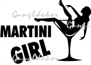 Martini girl csaj pohárban 2 db plottervágott autós matrica applikáló fóliával