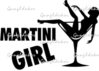 Martini girl csaj pohárban 2 db plottervágott autós matrica applikáló fóliával