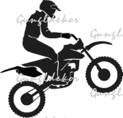Motocross ugratás 2 db plottervágott autós matrica applikáló fóliával