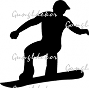 Snowboardos 2db plottervágott autós matrica applikáló fóliával
