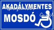 Akadálymentes mosdó piktogrammal tábla matrica