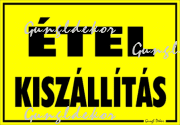 Ételkiszállítás tábla matrica