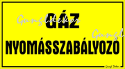 Gáz nyomásszabályozó tábla matrica
