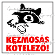 Kézmosás kötelező! Figurás kismatrica mágnes