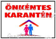 Önkéntes karantén tábla matrica