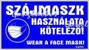 Szájmaszk használata kötelező - kétnyelvű piktogramos