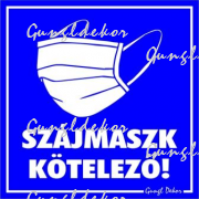 Szájmaszk kötelező! Piktogramos kismatrica tábla
