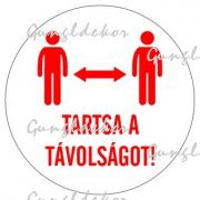 Tartsa a távolságot! padlómatrica piktogrammal figyelemfelhívás csomagban