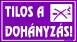 Tilos a dohányzás tábla matrica, lila színben
