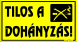 Tilos a dohányzás tábla matrica, sárga színben