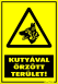 Kutyával őrzött terület! Figyelmeztető tábla matrica