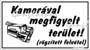 Kamerával megfigyelt terület piktogram tábla matrica
