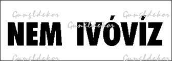 Ivóvíz ( nem ivóvíz ) matrica tábla