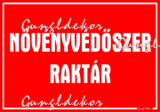 Növényvédőszer raktár tábla matrica