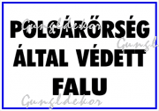 Polgárőrség által védett falu tábla matrica