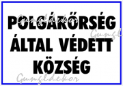 Polgárőrség által védett község tábla matrica