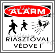 Riasztóval védve alarm kis matrica