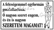A feleségemmel egyformán gondolkodunk Humoros tábla matrica
