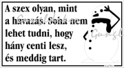 A szex olyan, mint a havazás Humoros vicces tábla matrica