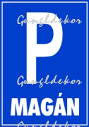Magánparkoló tábla matrica